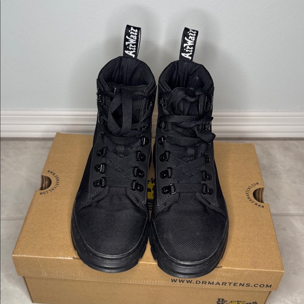 Dr martens Black Canvas Lace-Up Boots - Picture 2 of 7